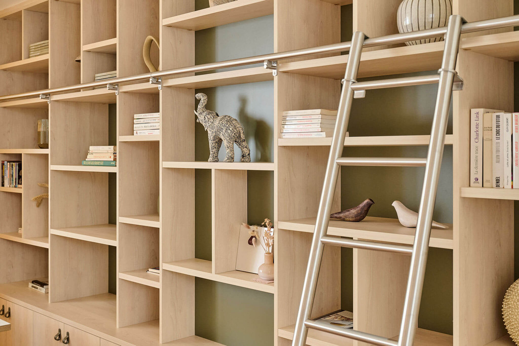 showroom kuurne rangement sur mesure bibliotheque