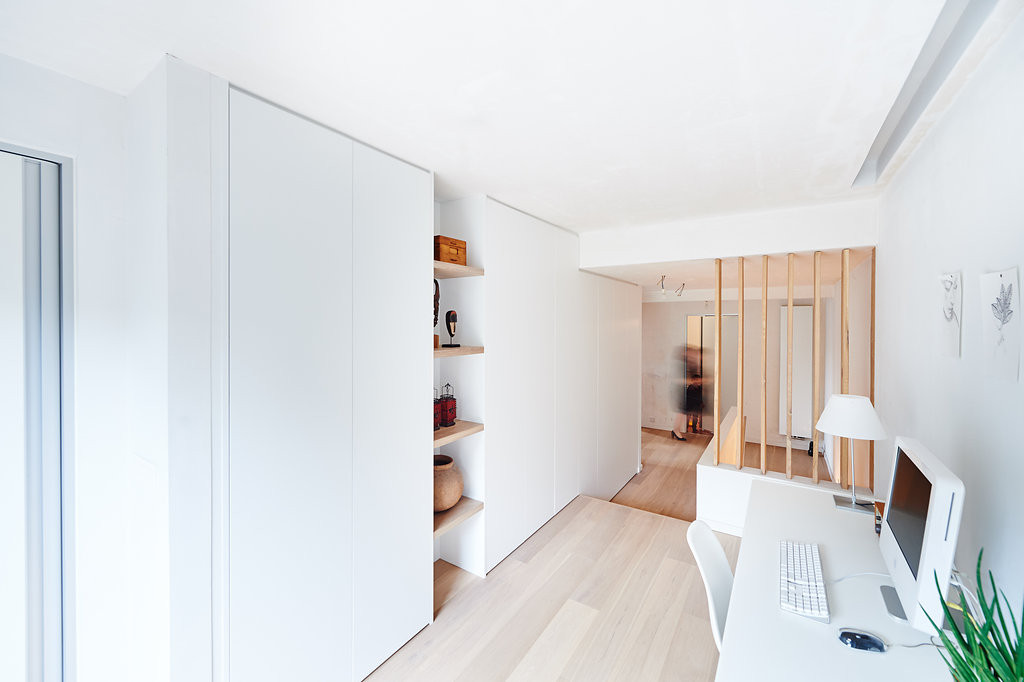 witte bureau inrichten kasten op maat