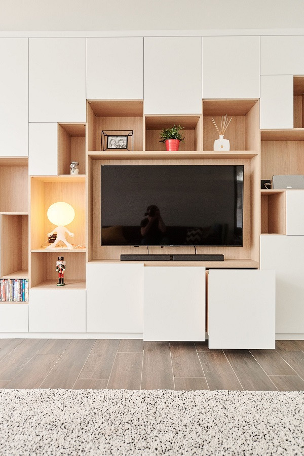 aménager meuble tv salon sur mesure
