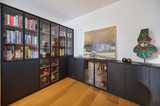 bureau noir sur mesure dans la chambre