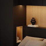 armoire sur mesure style chic noire et bois