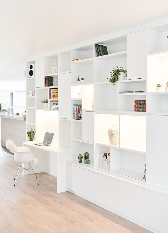 bibliothèque bureau sur mesure