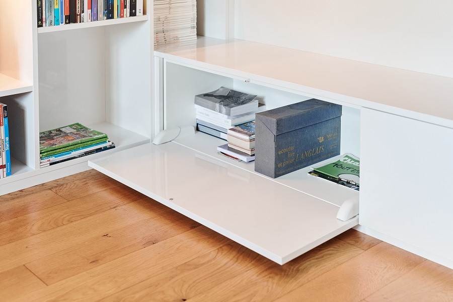 aménager salon blanc sur mesure