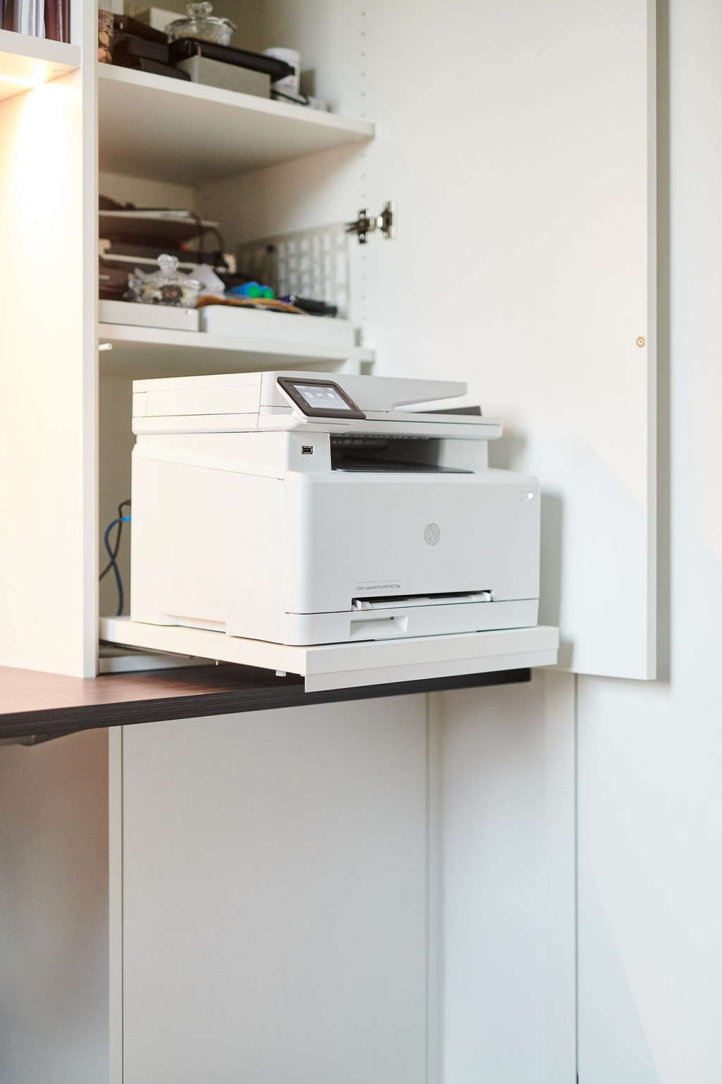 étagère coulissante bureau sur mesure