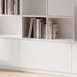 meuble de rangement sur mesure blanc minimaliste