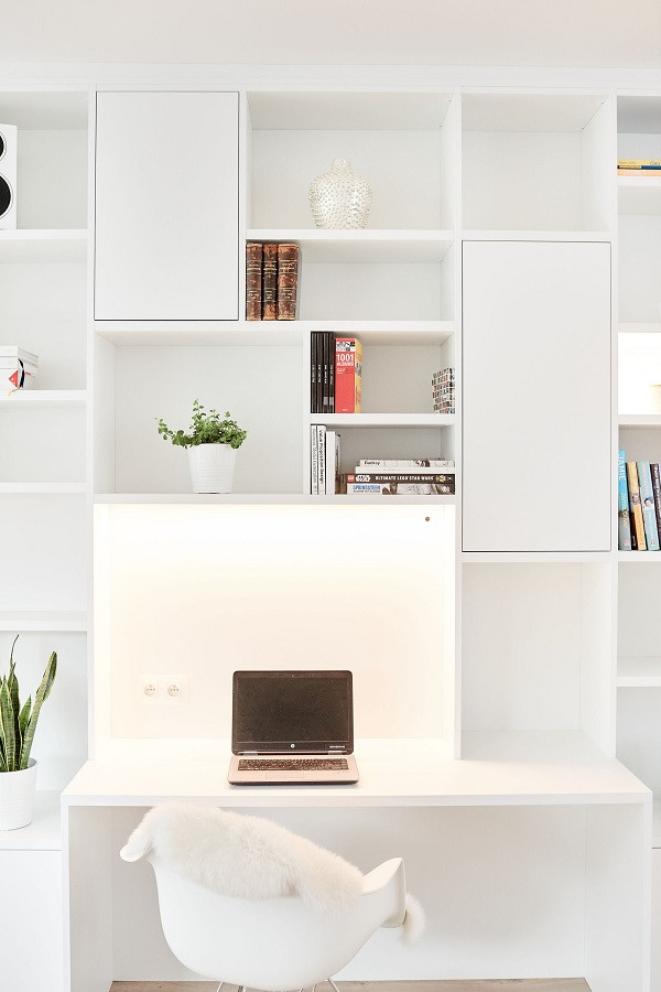 bureau blanc sur mesure
