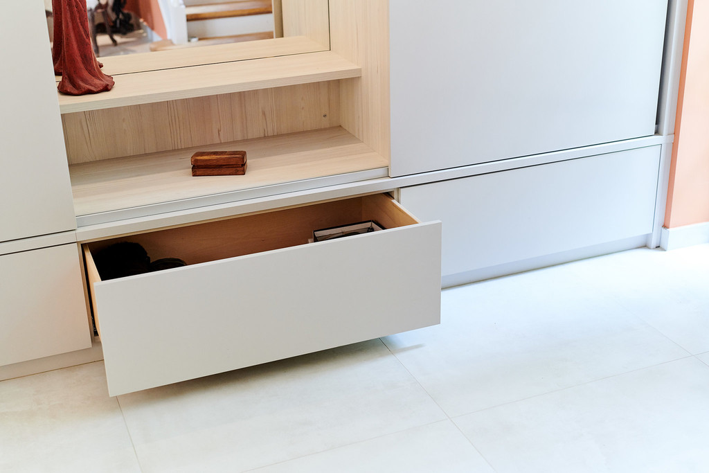 Vestiaire halkast inrichten laden op maat