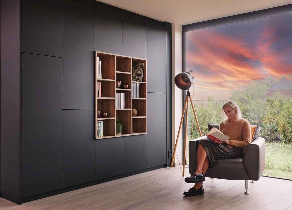 intérieur chaleureux rangement sur mesure Camber bibliothèque