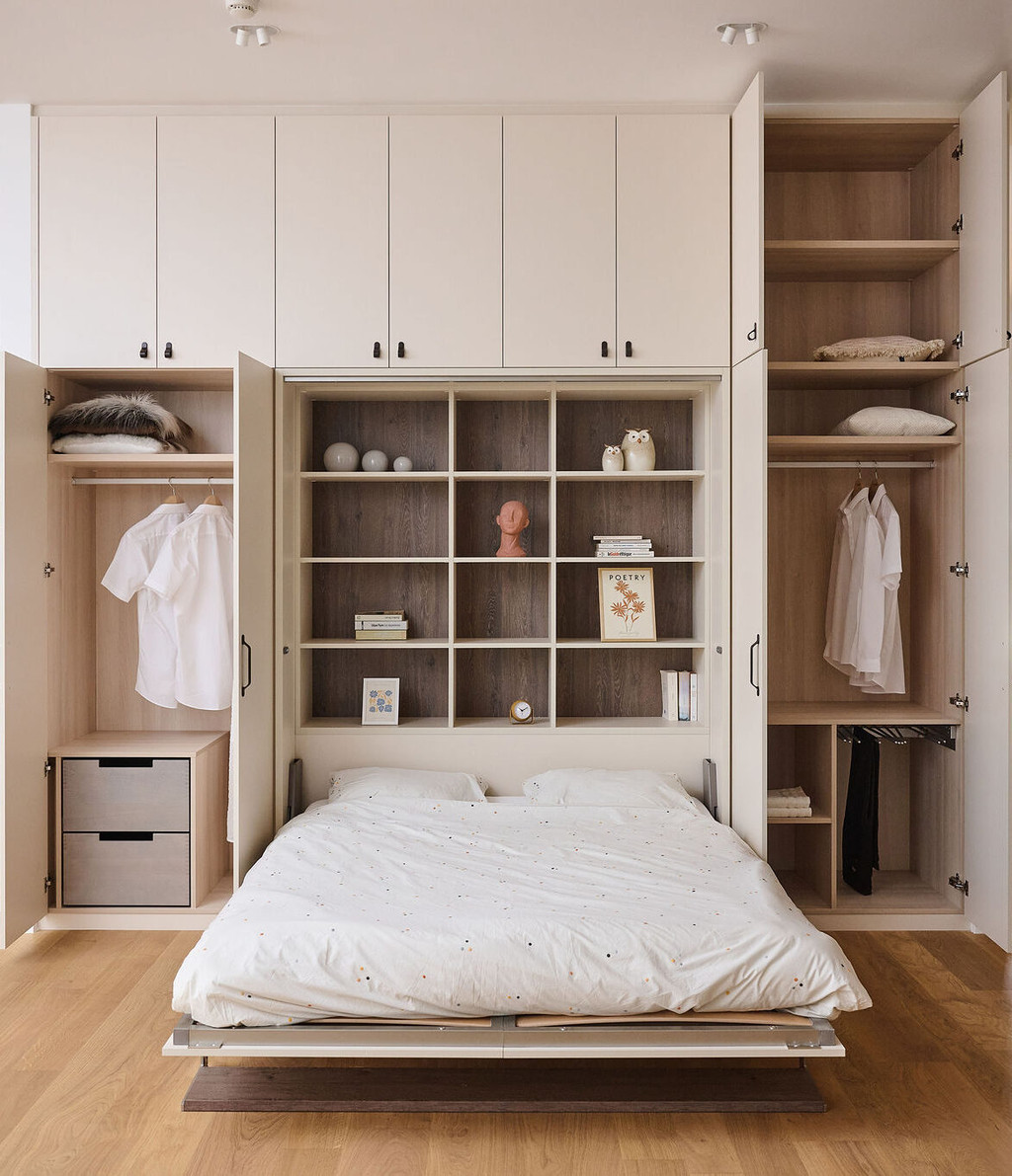 Brugkast met geïntegreerd bed