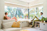 meuble TV bas sur mesure avec coin salon