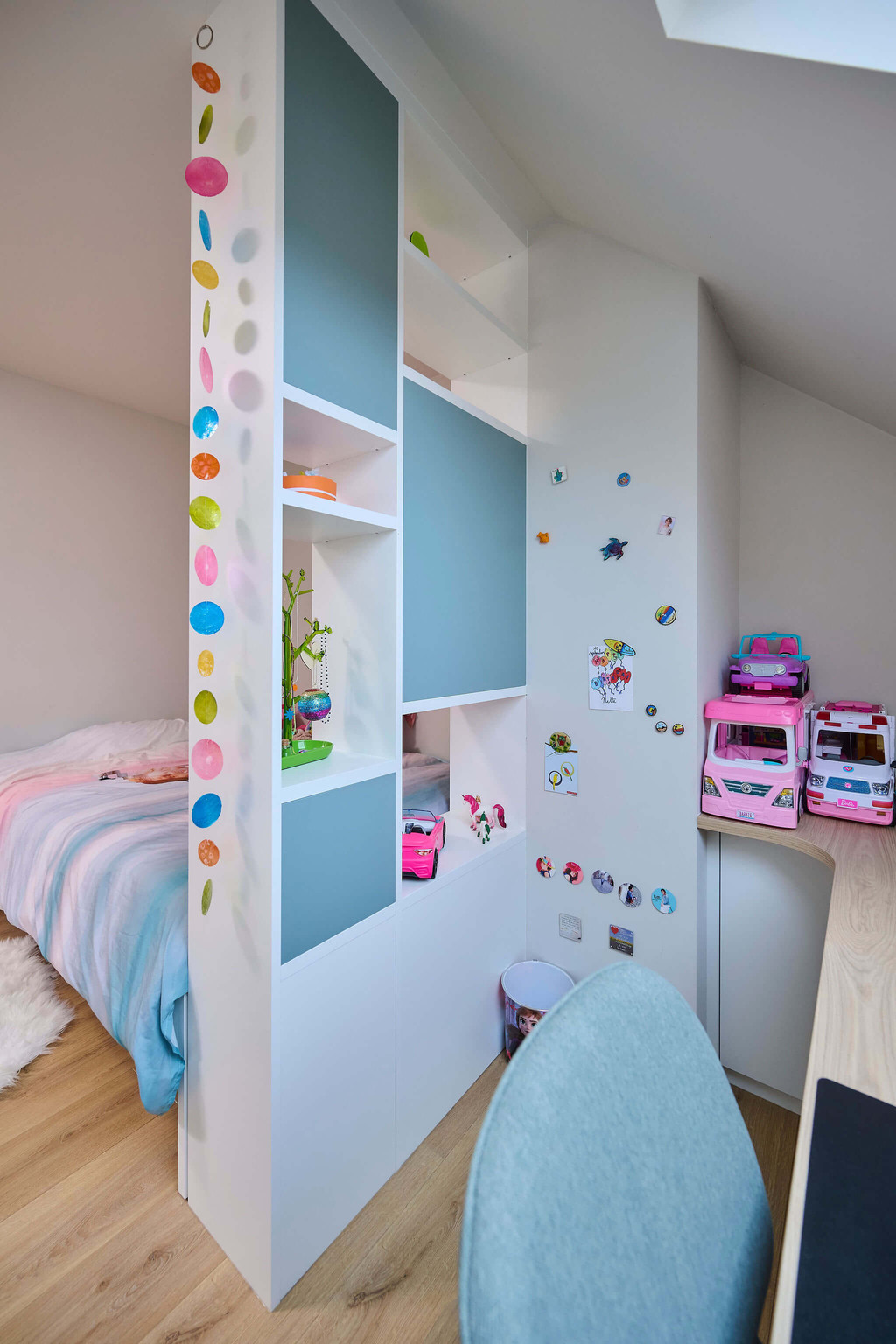 chambre d'enfant sur mesure bleue