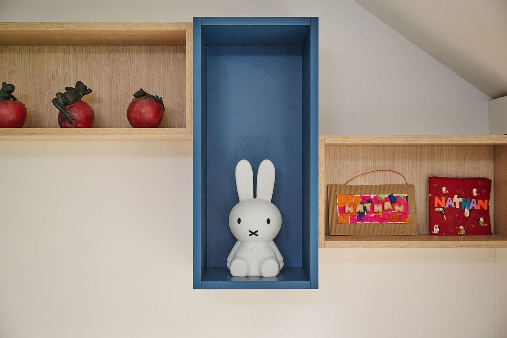 niche décorative sur mesure bleue