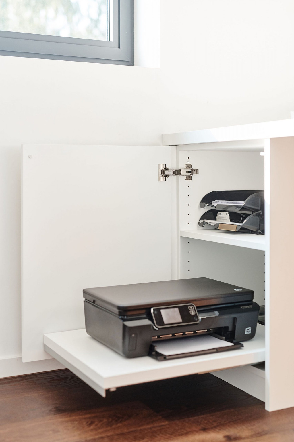 bureau étagère coulissante sur mesure
