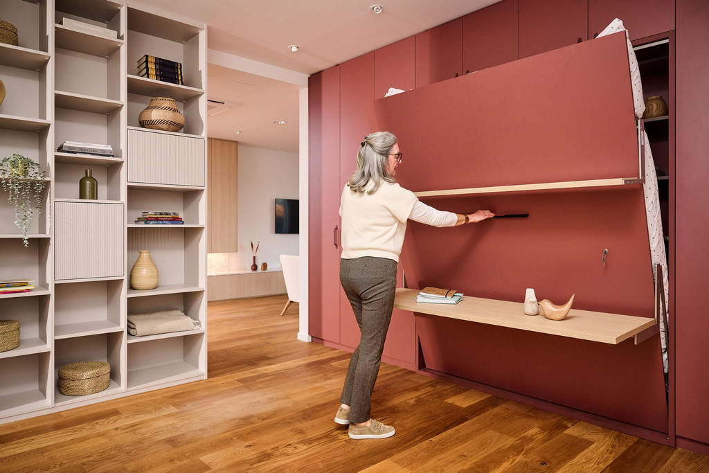 Lit escamotable chambre rangements sur mesure