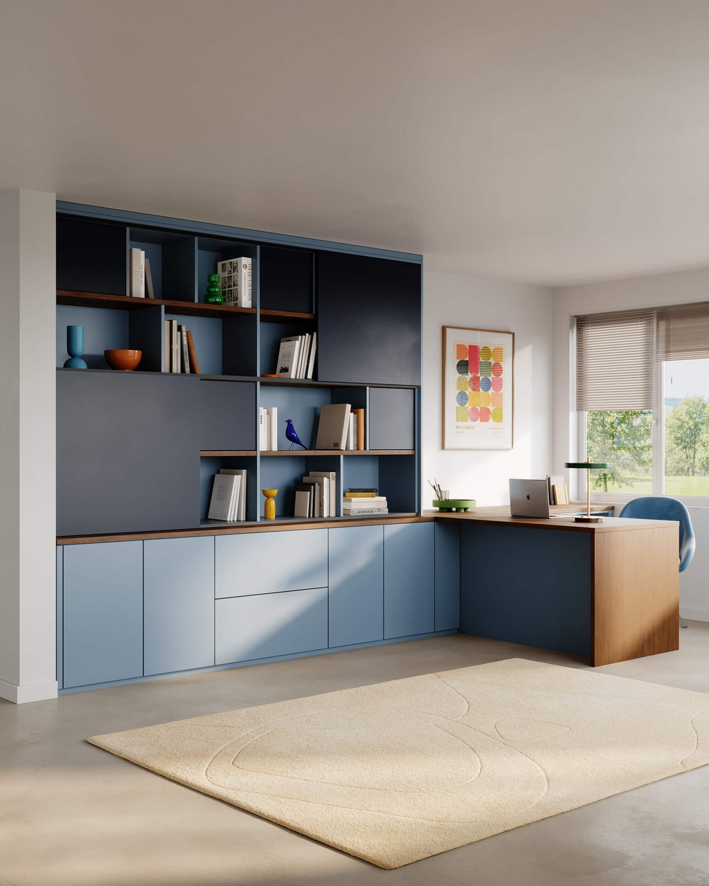 Back to school actie blauw bureau op maat