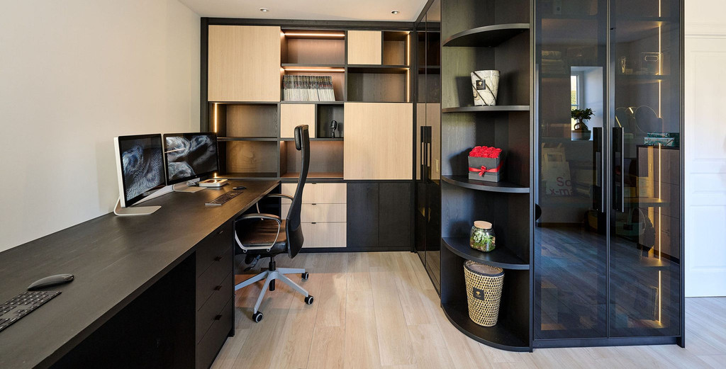 bureau style chic noir sur mesure
