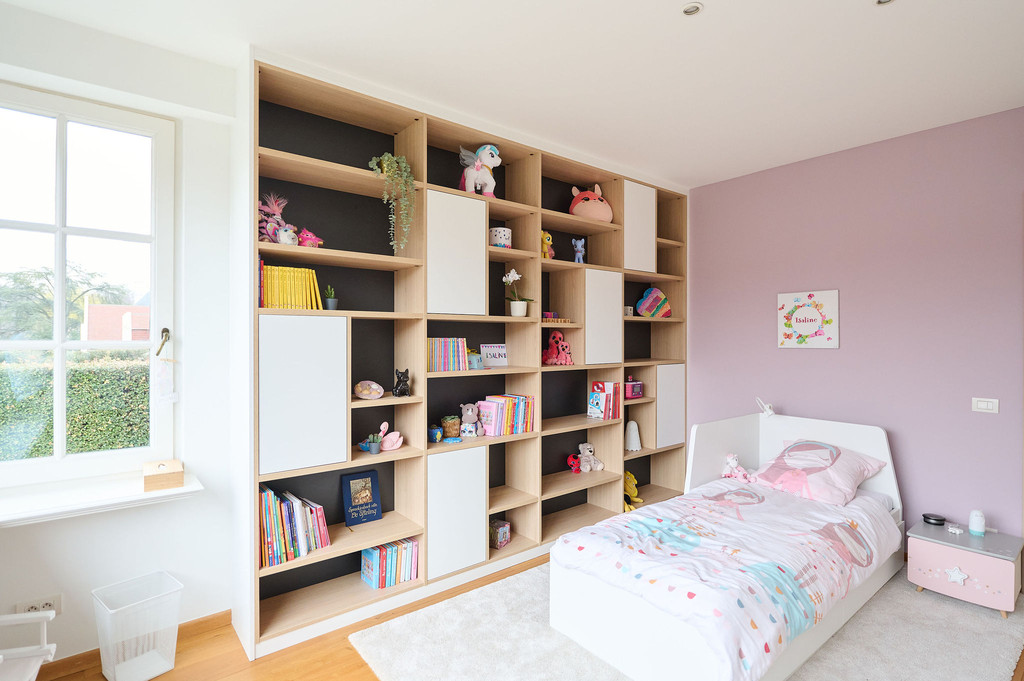 chambre d'enfant rose rangements sur mesure Camber