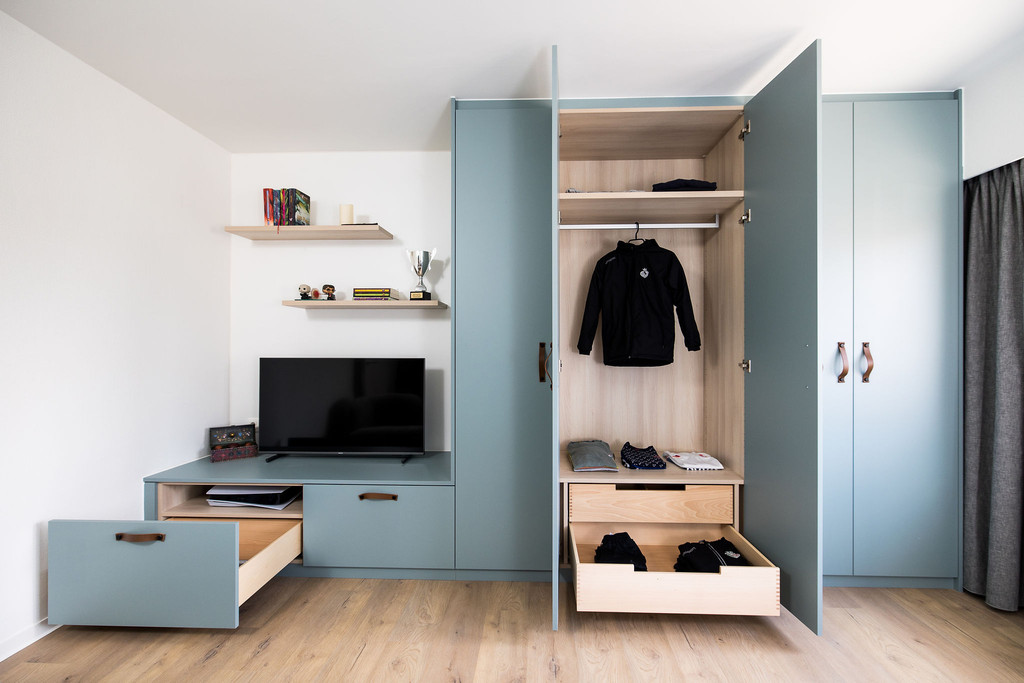 Chambre à coucher d'ado sur mesure dans l'émission Ons huis/nieuw huis