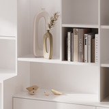 bibliothèque sur mesure style blanc minimaliste