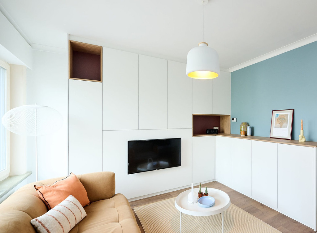 meuble salon avec niches intégrées sur mesure